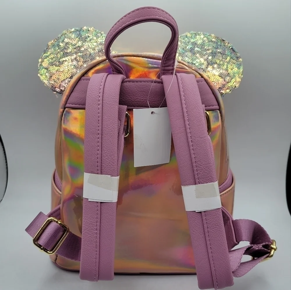 Loungefly Pink EARidescent Iridescent Disney Parks 50th Anniversary Backpack